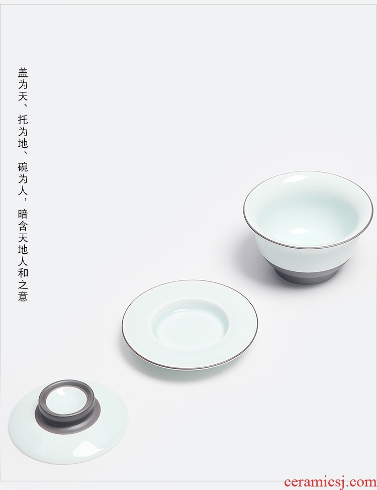 The Product porcelain hui xuan wen zen tureen tea tea ceramic cover cup three three fort bowl to bowl