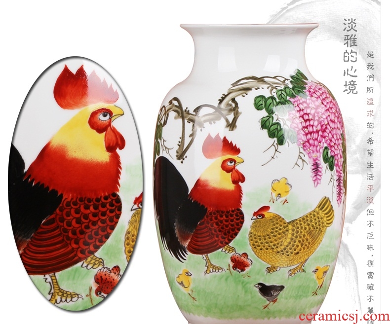 Hu, high - grade gift porcelain vase hand - made works of jingdezhen ceramics powder enamel the qing family east gourd bottle