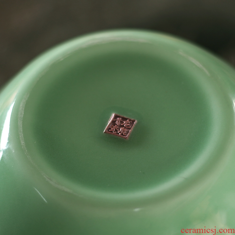 Tea pu 'er Tea as cans ceramic metal portable household longquan celadon seal tank large caddy fixings POTS