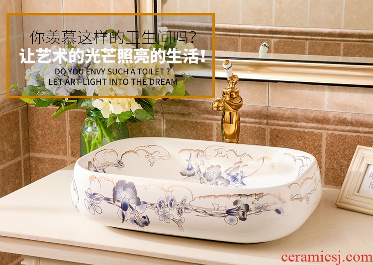 On the ceramic basin oval restoring ancient ways is the sink basin large square sink archaize basin sinks