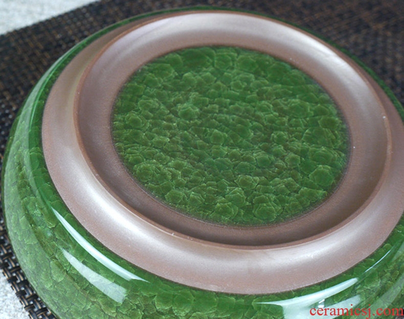 Jingdezhen ceramic large writing brush washer ashtray tea wash to crack glaze ceramic refers to basin filling melon bowls little gold fish