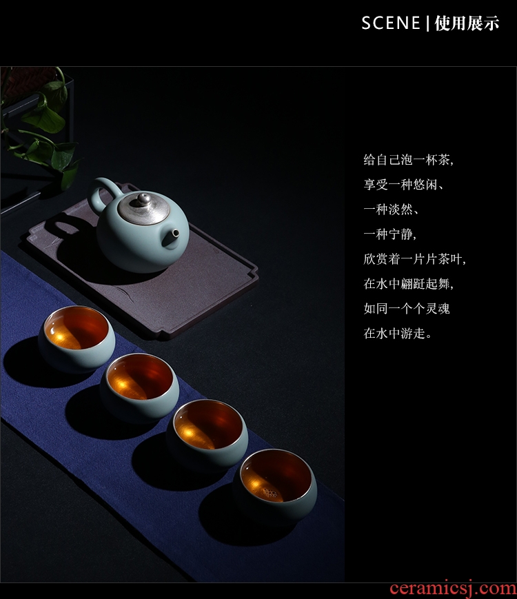 Taste your up porcelain remit tasted silver gilding silver glaze ceramic tea set the teapot teacup box gift kung fu tea set