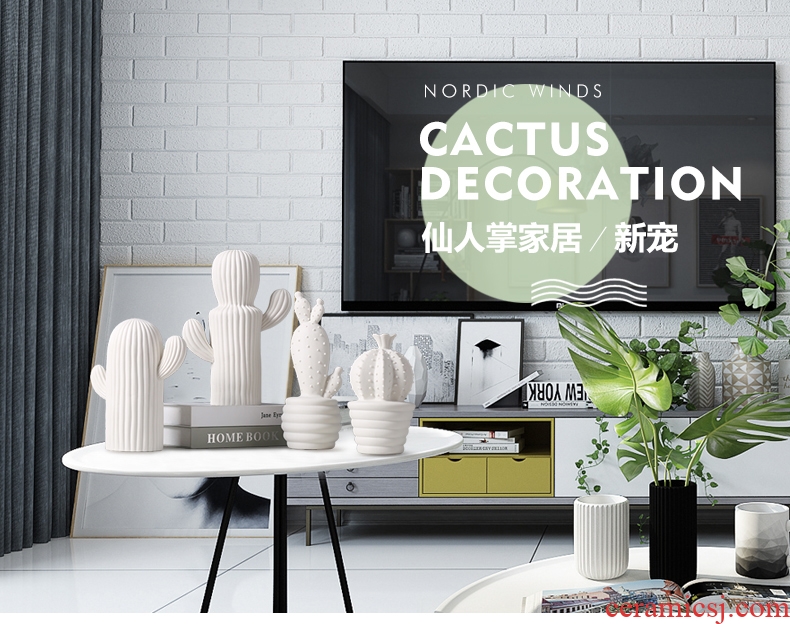 The Nordic idea ceramic furnishing articles cactus I and contracted sitting room porch wine soft adornment ornament TV ark