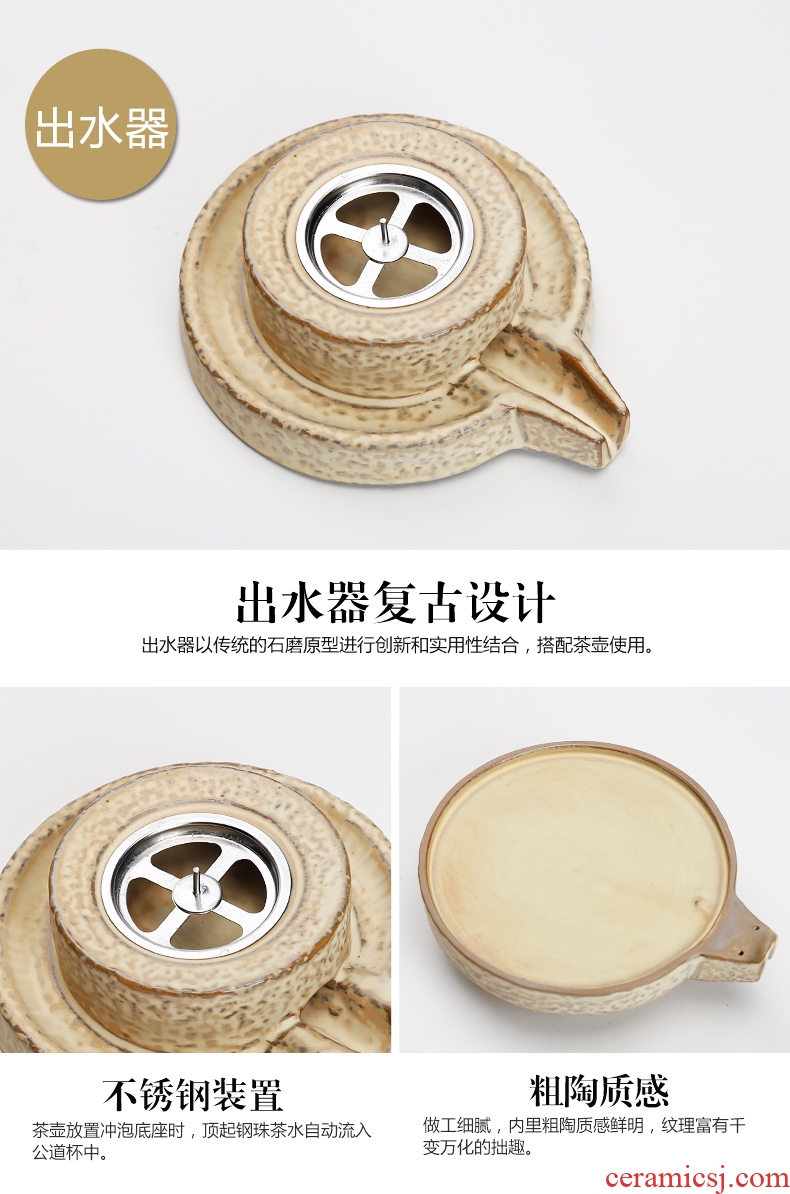 Fit Qin Yi semi automatic restoring ancient ways kung fu tea set fortunes against the hot lazy ceramics blunt tea