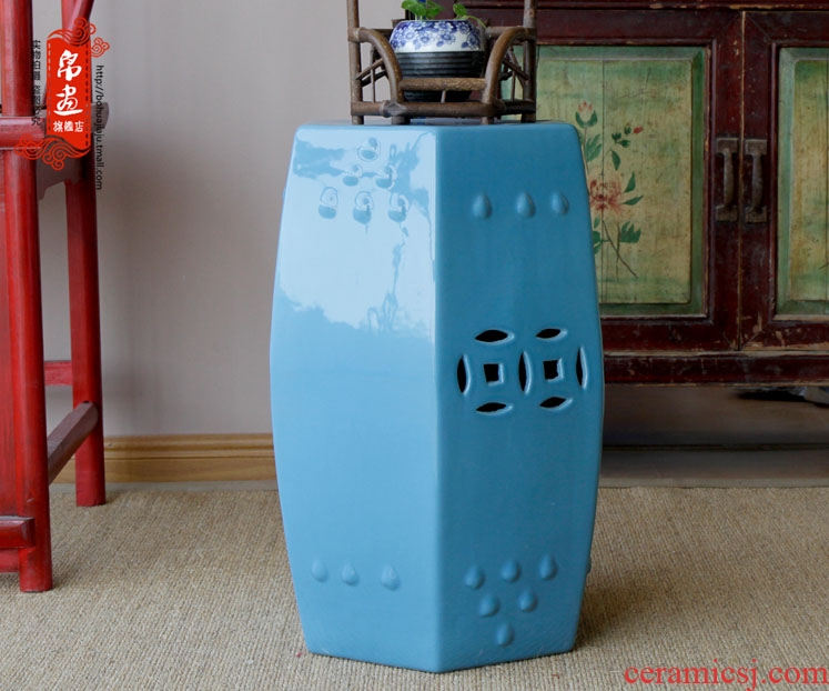 Jingdezhen ceramics classical drum who chair sitting room home decoration and porcelain who who porcelain pillar landing place