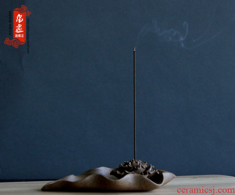 Jingdezhen manual clay joss stick inserted deep TaoXiang meddling in the special - shaped peony incense inserted