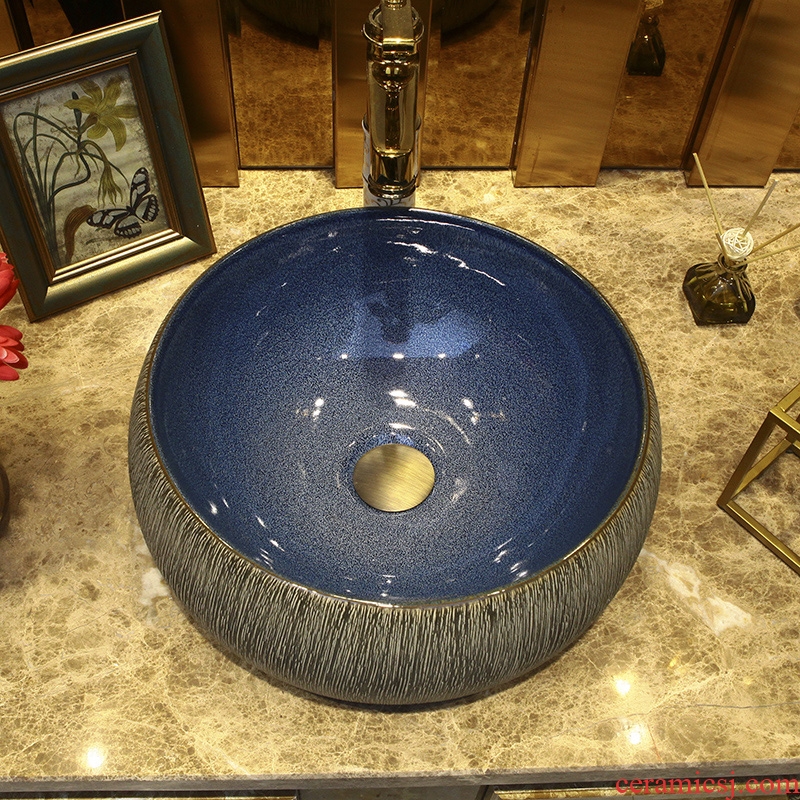 European sink basin on circular household ceramic wash basin small art basin pool toilet 30 cm