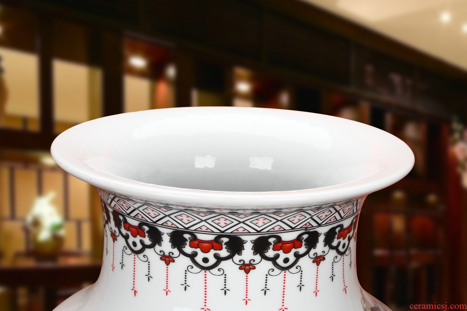 Jingdezhen ceramics idea gourd pastel landscape of large vases, modern Chinese style household craft feng shui furnishing articles