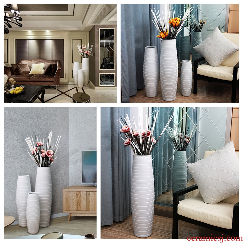 I and contracted sitting room ground ceramic produce in flower arranging flowers, jingdezhen ceramic vases, decorative flower art furnishing articles