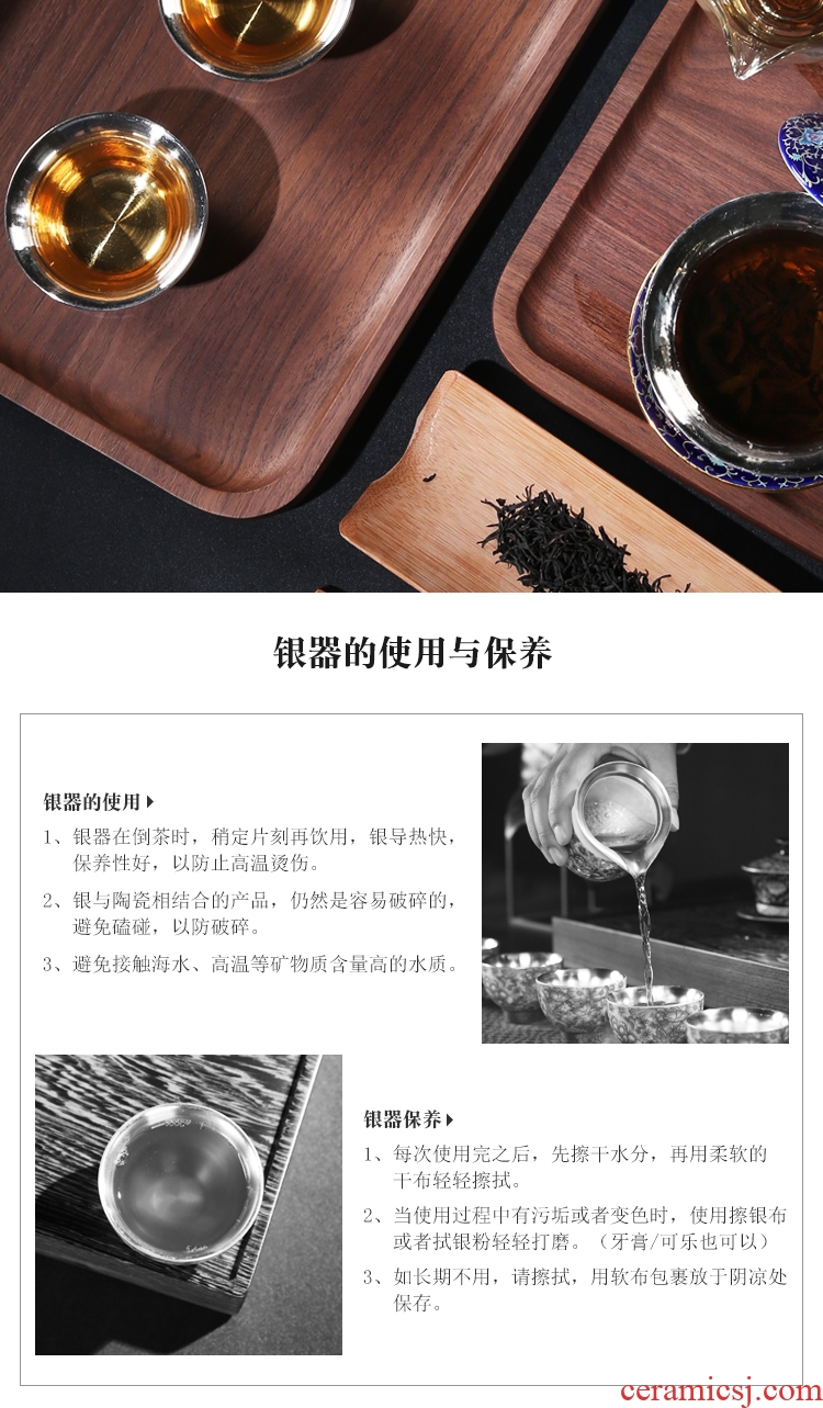 The Product porcelain send fine silver package porcelain single CPU excessive penetration porcelain silvering master cup colored enamel, grilled ceramic kung fu tea tea