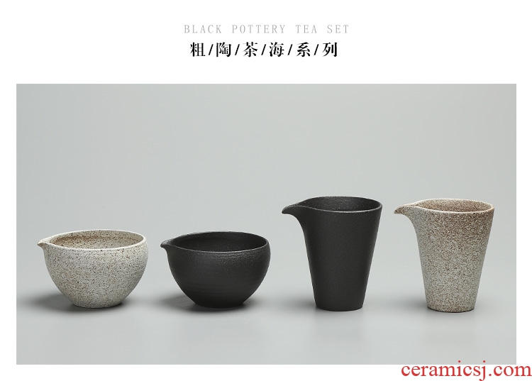 Chen xiang glaze Japanese fair keller of black tea ware ceramic kung fu tea set large coarse pottery points without the CPU