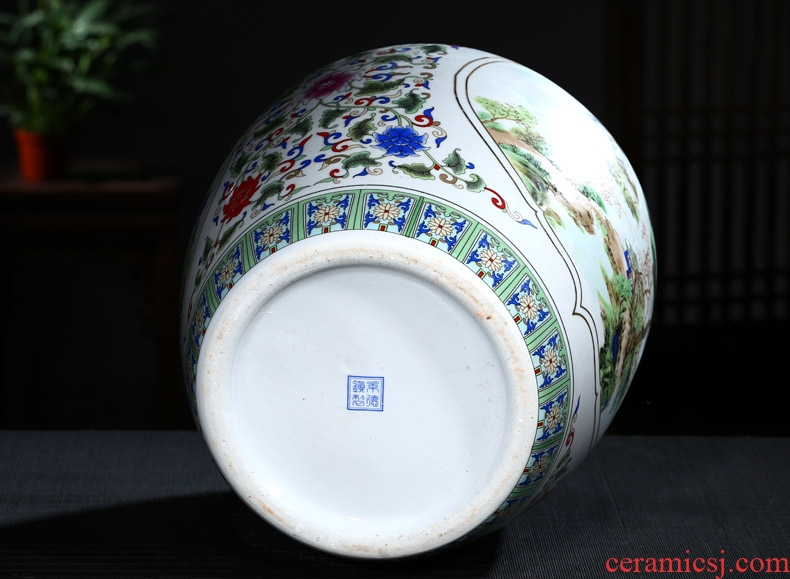 Jingdezhen ceramic urn burial articles large double cover ceramic cinerary urn burial removal tank of ashes