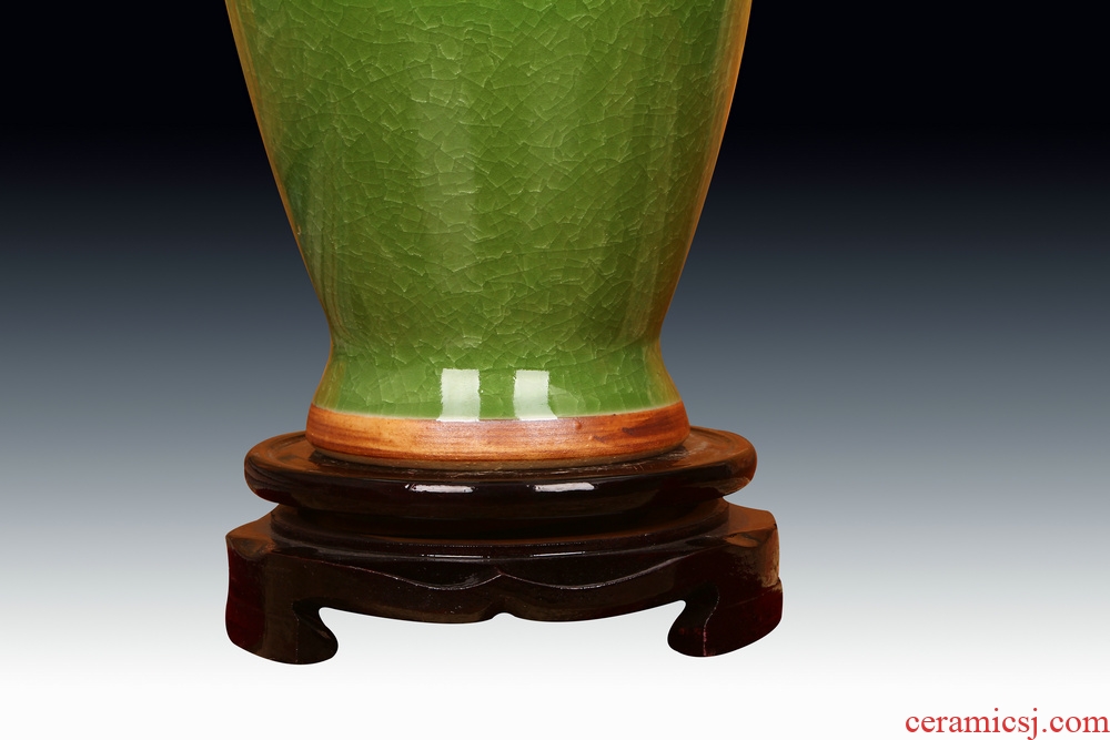 Jun porcelain of jingdezhen ceramics green vase archaize up crack glaze home sitting room handicraft furnishing articles