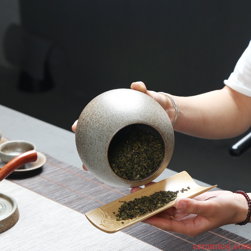Friend is tea set coarse pottery ceramic POTS awake piggy bank seal black tea, green tea caddy fixings large puer tea pot