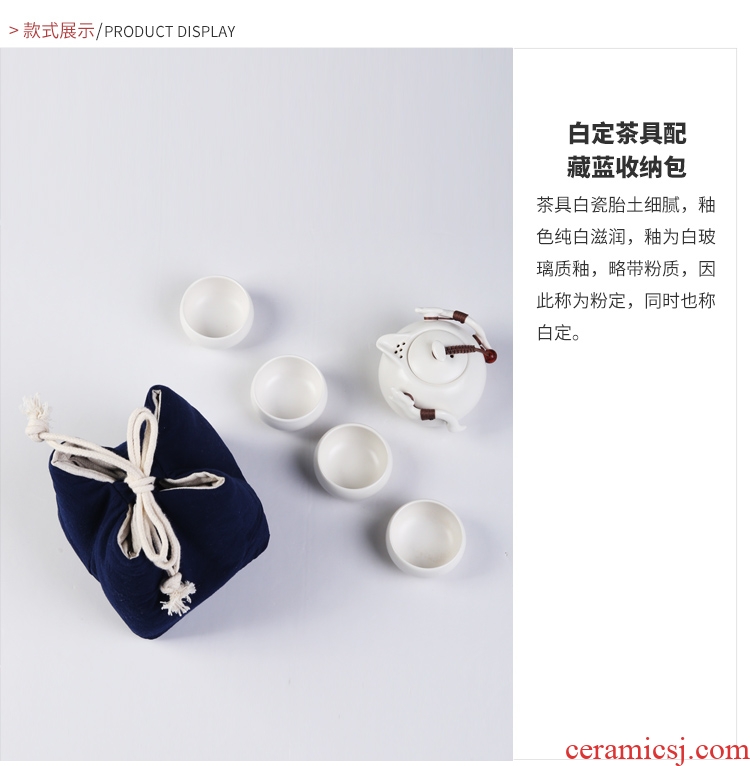 The Product porcelain sink a pot of four penguins pot of portable office tea tea set individual up ceramic cotton and linen to receive package