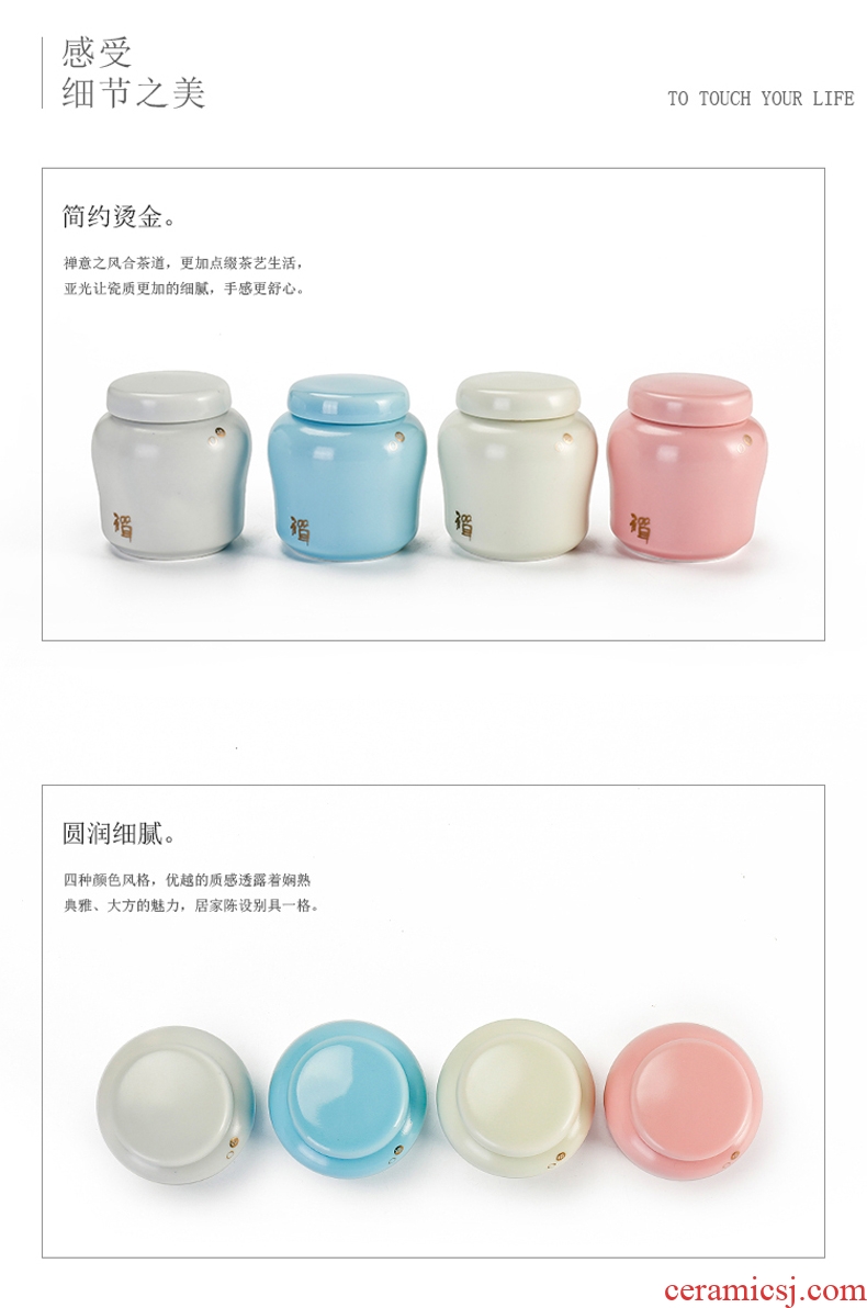 Friend is portable mini caddy fixings ceramics receives general small tea pot thumb seal pot
