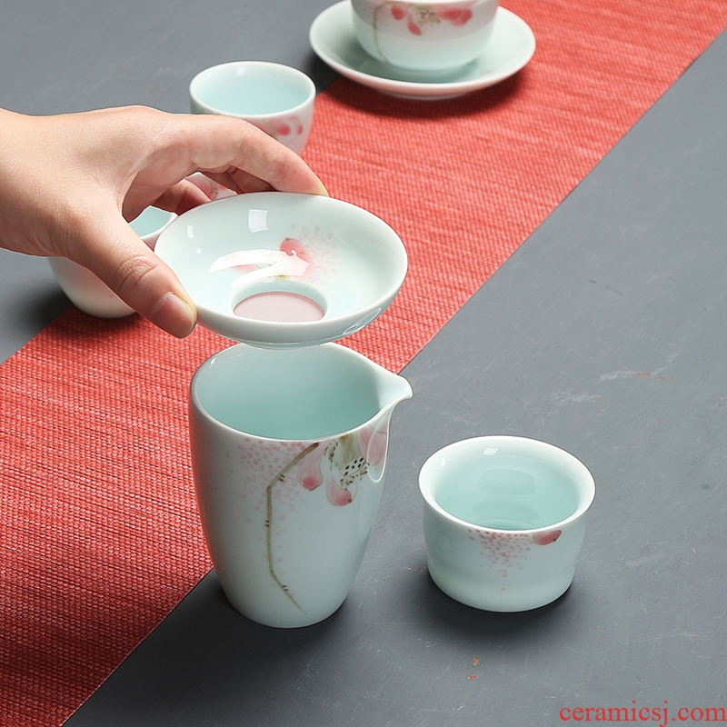 Chen xiang hand - made lotus tea ceramic tea tea every filter filter filter kung fu tea accessories)