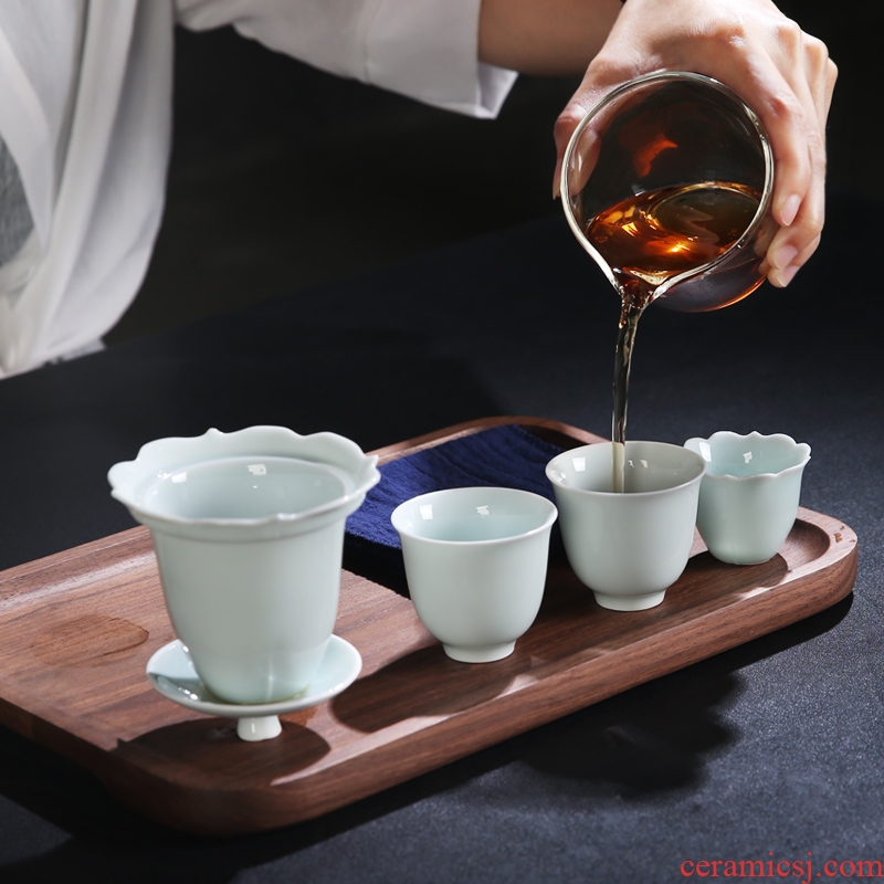 The Product celadon porcelain remit portable travel tureen crack filter glass "bringing a pot of three girlfriends ceramic tea set