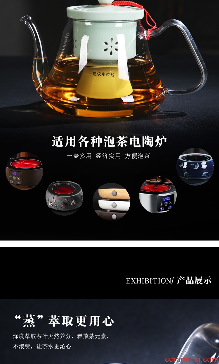 The Product health POTS, glass porcelain remit steamed steaming ceramic teapot tea, black tea pu - erh tea electric TaoLu cooking pot