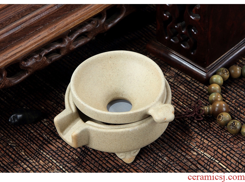 Kung fu tea accessories coarse pottery) tea tea every ceramic tea filter filter lies between tealeaf tea good restoring ancient ways