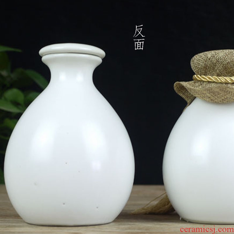 New product loading ceramic bottle 1 catty inferior smooth glaze jars seal hip flask and small liquor bottles of wine to send sealing be