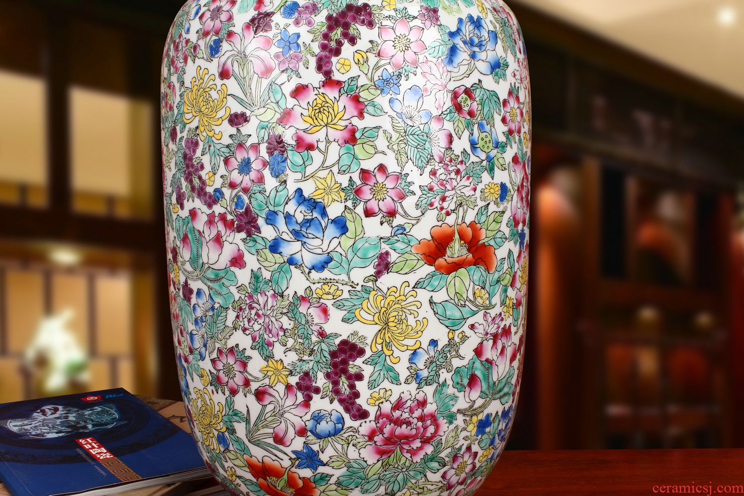 Jingdezhen ceramics all hand - made porcelain factory white flower idea gourd vase of large Chinese style household furnishing articles
