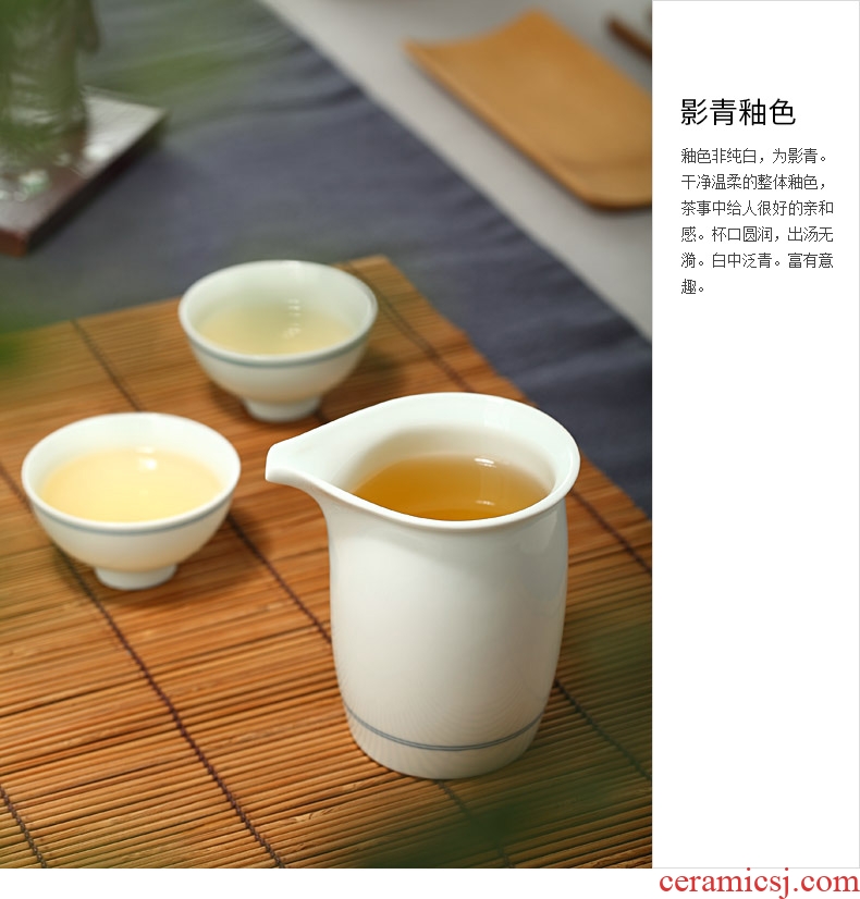 Ultimately responds to the xuan wen hand - made tea sea of blue and white porcelain tea set and a cup of large - sized ceramic fair keller kongfu tea machine accessories