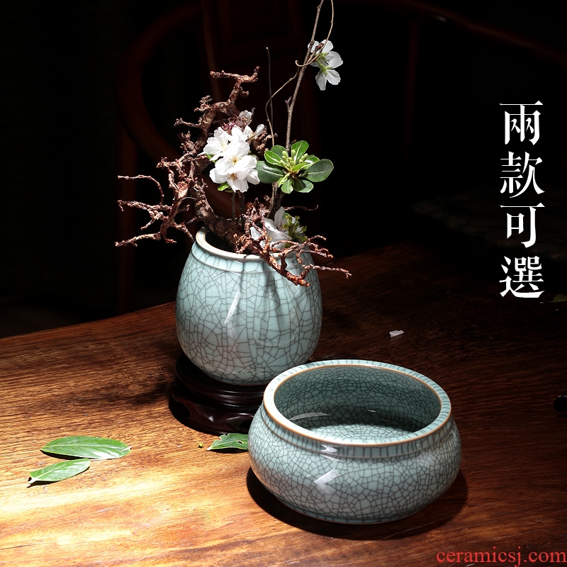 Checking out ceramic flower pot flower implement Japanese zen art flower arranging elder brother up flower small origin teahouse ikebana furnishing articles