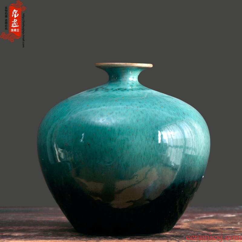 Jingdezhen ceramic coarse pottery small cut flower I and contracted sitting room of dried flowers flower arrangement furnishing articles manually restoring ancient ways is variable