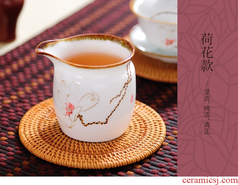 Ultimately responds to jingdezhen hand - made ceramic fair keller kung fu tea accessories pour tea cup and a cup of tea, Japanese sea points