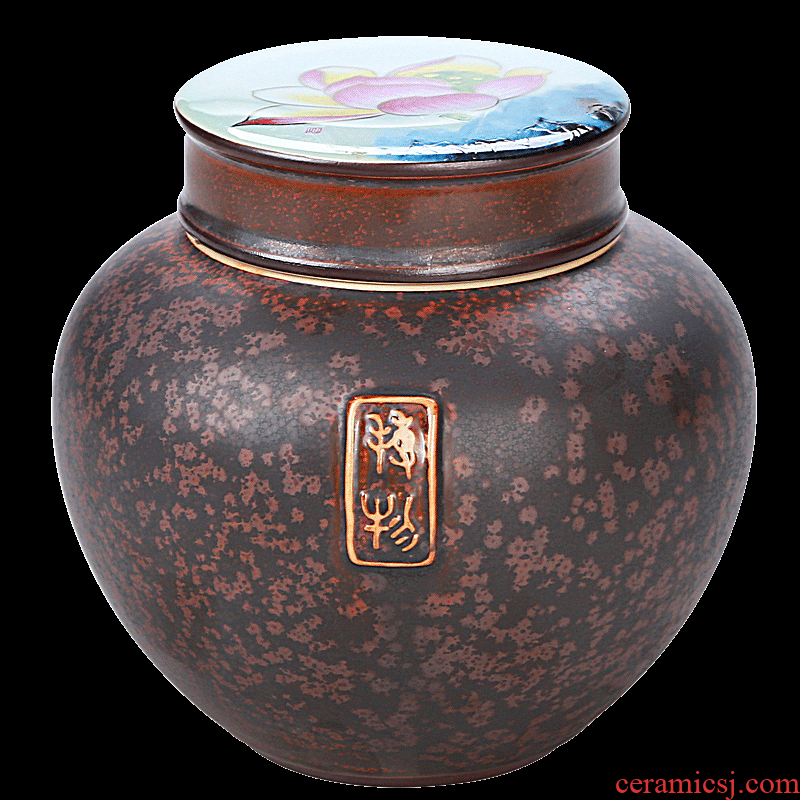 East west tea pot of ceramic tea pot small storage tank puer tea pot large ancient tea urn up tuan jar