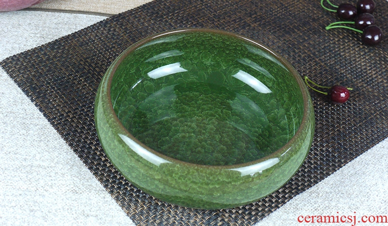 Jingdezhen ceramic large writing brush washer ashtray tea wash to crack glaze ceramic refers to basin filling melon bowls little gold fish