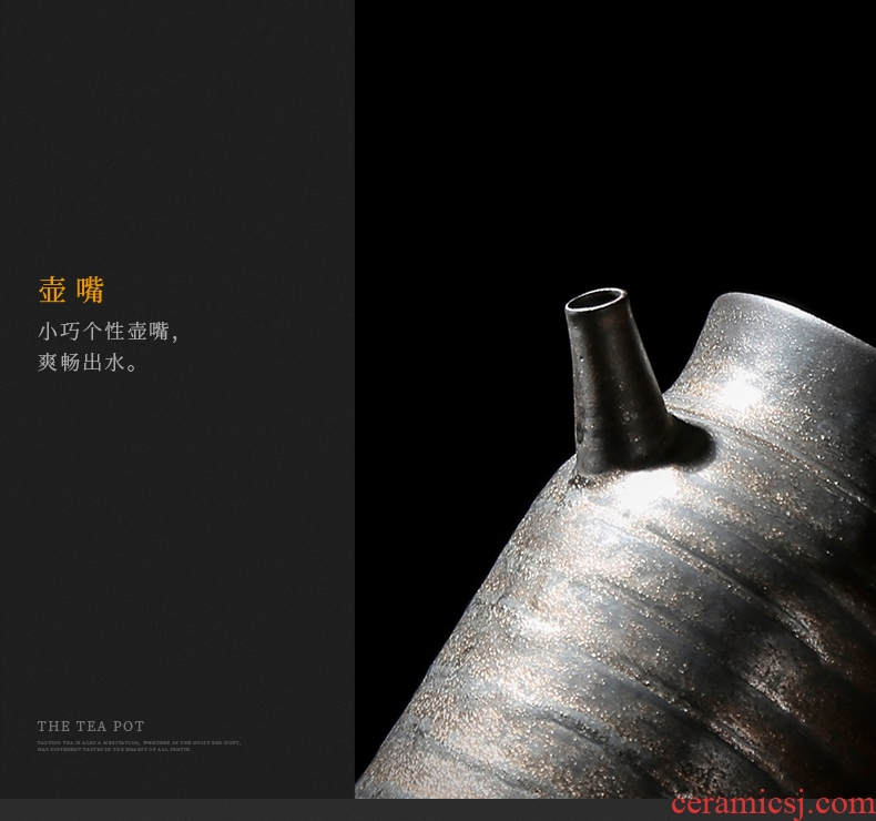 JiaXin manually rust the teapot glazed ceramic teapot single pot of tea, tea pu 'er tea kettle pot