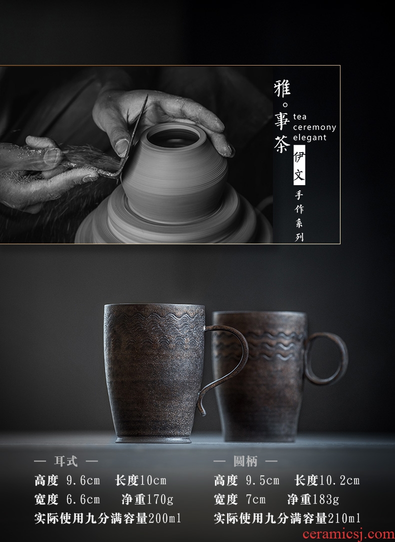 Checking mugs ceramic coffee cup thick ceramic creative cup, office cup milk cup ultimately responds cup