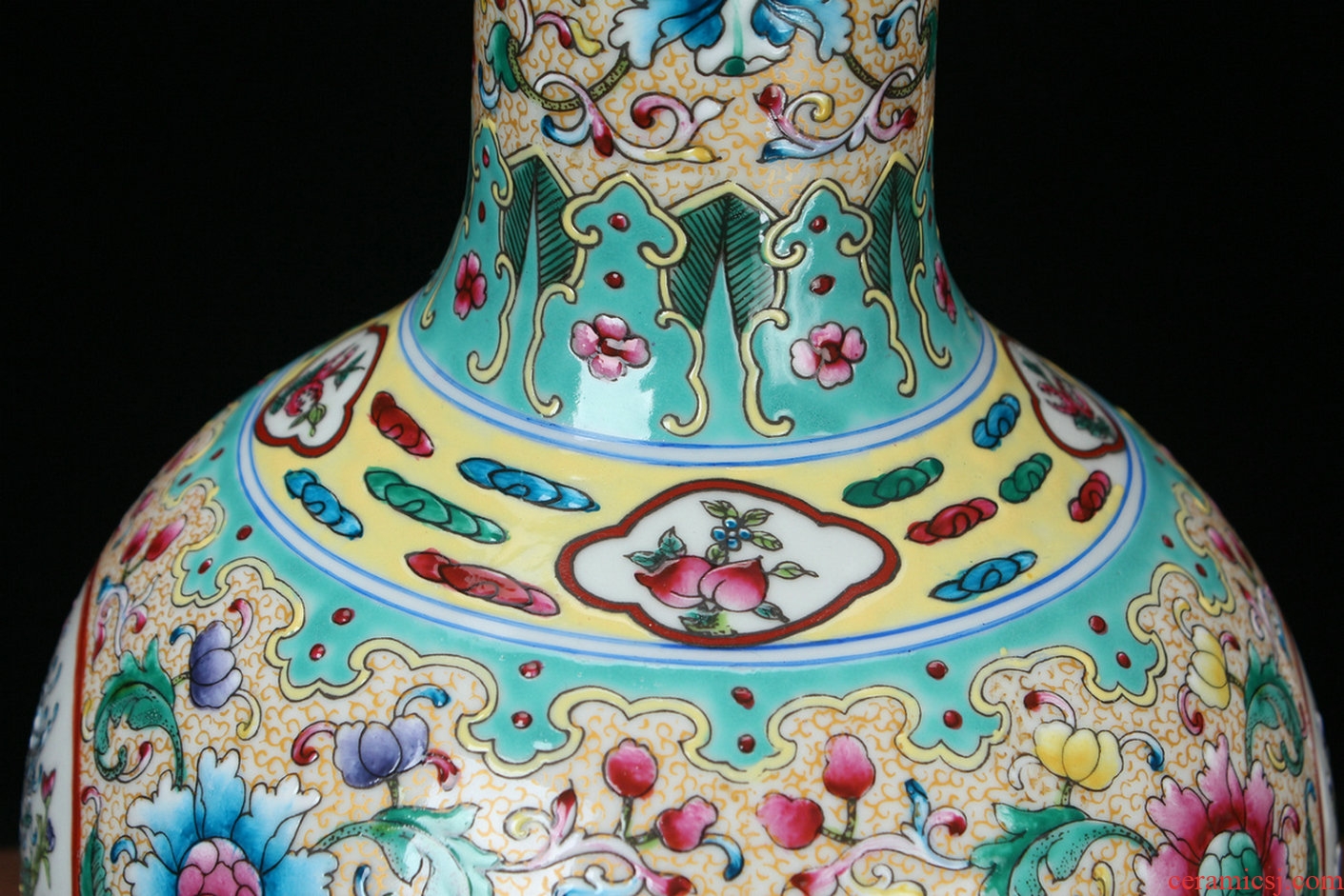 Jingdezhen porcelain vases, antique hand - made enamel pastel color open the world of flowers and birds all celestial vase furnishing articles