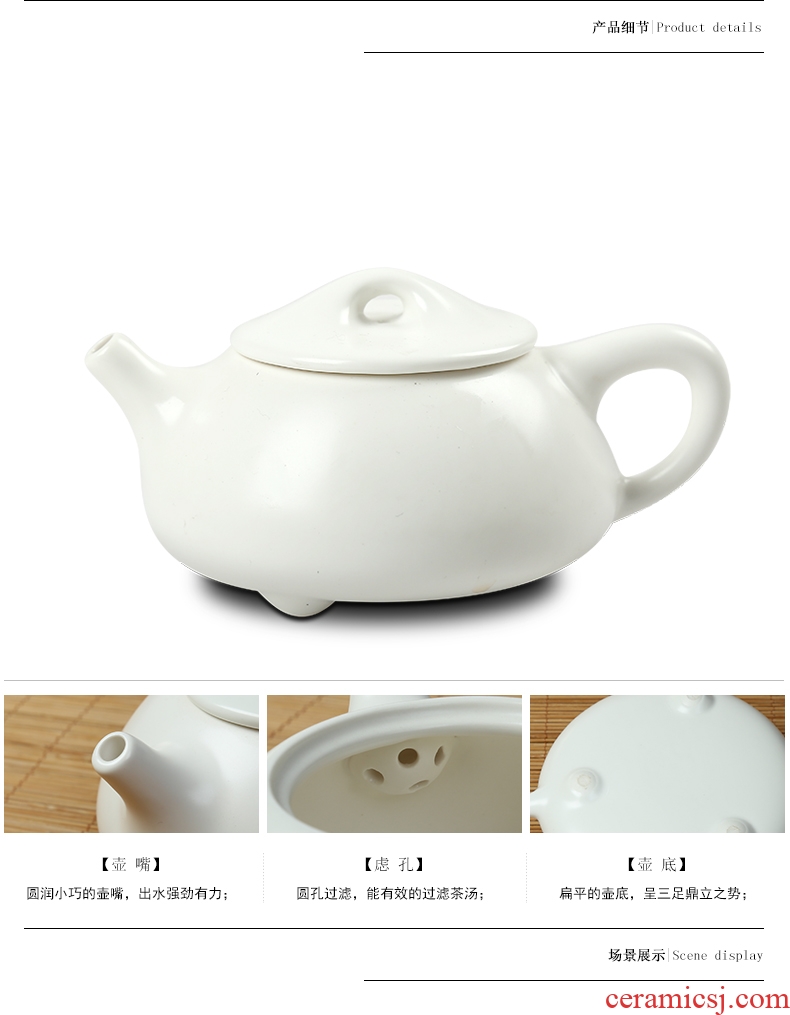 The Product is black and white and green up porcelain remit trumpet the teapot tea tea ware ceramic kung fu tea set single pot of the item