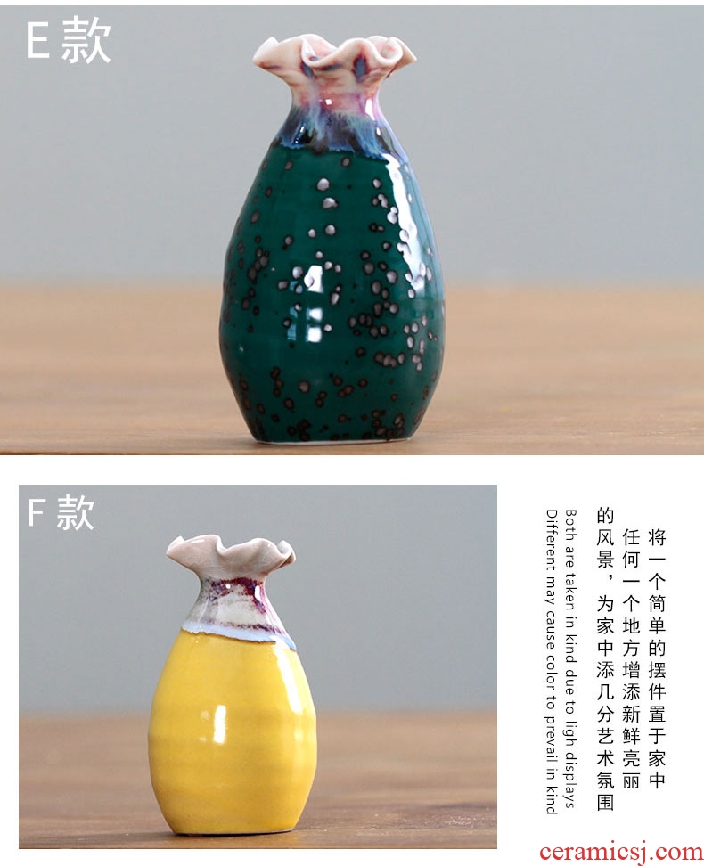 Small vase of jingdezhen ceramic up dried flower flower implement hydroponic creative contracted household adornment bedroom table furnishing articles
