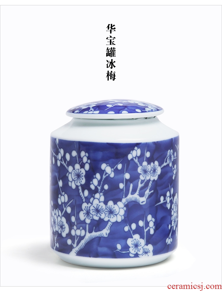 The Product porcelain sink warburg as cans full of blue and white porcelain tea pot, jingdezhen up sealing tank storage POTS kung fu tea set