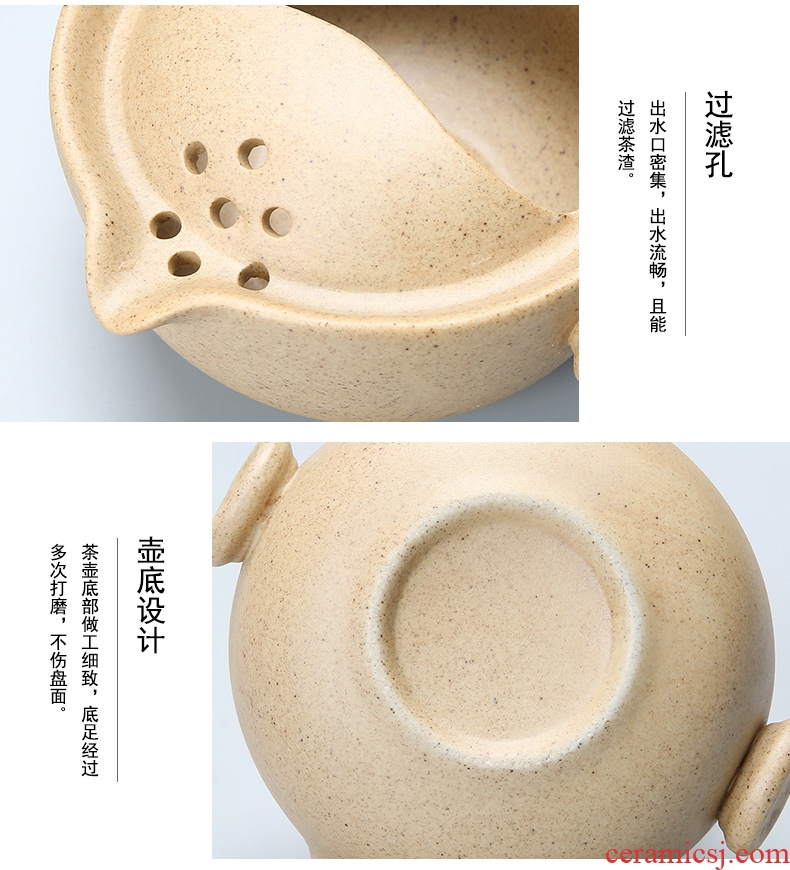Passes on technique the coarse pottery up crack cup travel sack portable a pot of restoring ancient ways is a ceramic cups Japanese tea pot