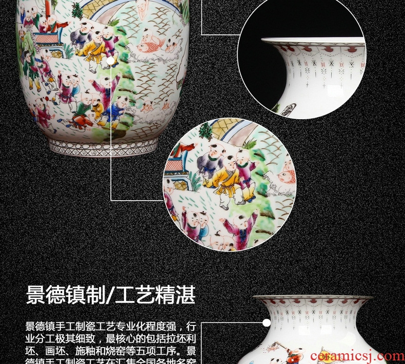 Jingdezhen ceramics classical Ming and the qing dynasties Wang Zhenxi hand - made figure vase household handicraft furnishing articles sitting room the ancient philosophers