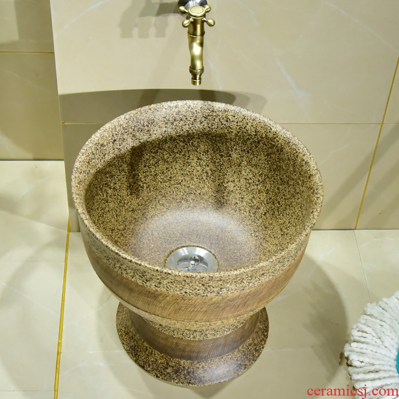 Jingdezhen ceramic its art restoring ancient ways is the balcony toilet line mop pool household archaize easy mop pool