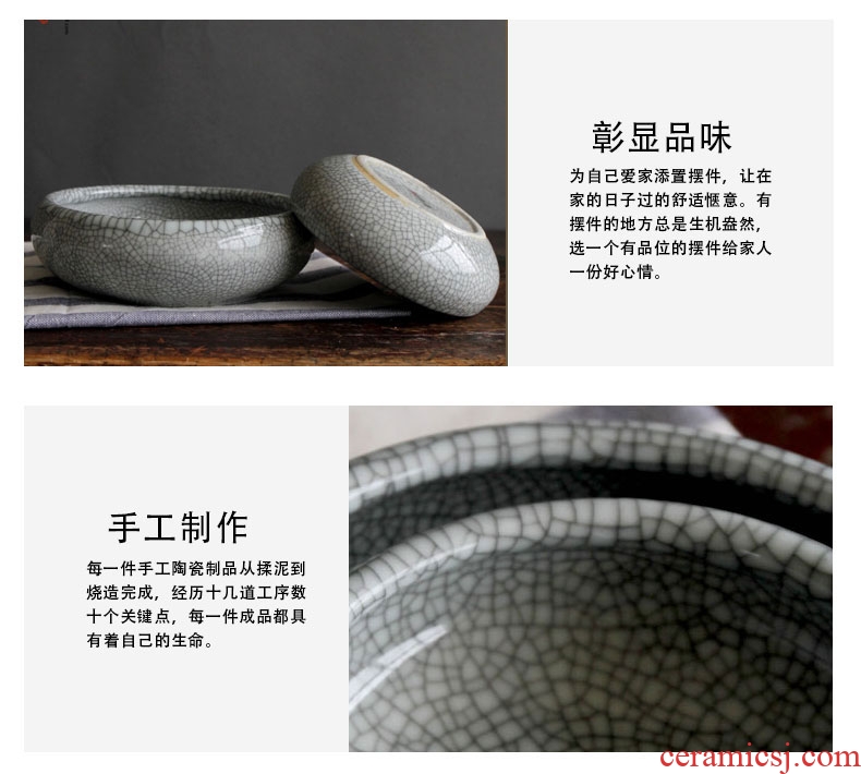 Jingdezhen ceramics porch is the key to the receive furnishing articles start of new Chinese style writing brush washer tea table sitting room aquarium ashtray