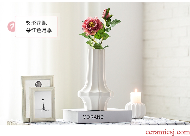 Mr Han mei Nordic contracted sitting room mesa ceramic simulation flower vase decoration ano creative Vienna furnishing articles
