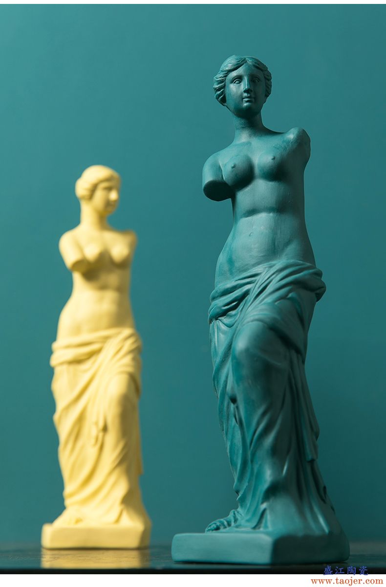 北欧断臂维纳斯陶瓷摆件女神人物艺术雕像美术教学模型样板间摆设