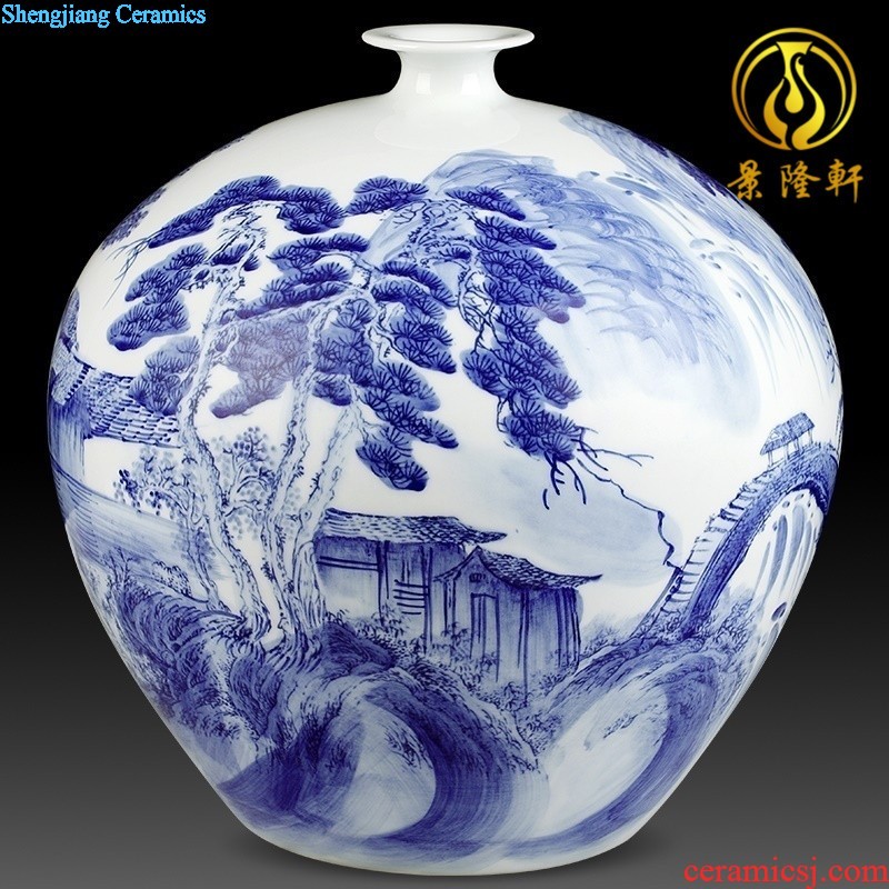 Jun porcelain vase variable glaze ceramics creative green cow home office study place feng shui town house ornament