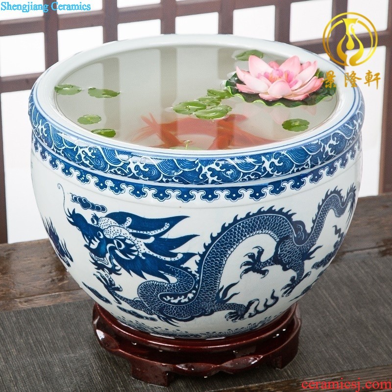 Jingdezhen ceramics kiln crack antique vase colorful furnishing articles flower arranging home sitting room adornment handicraft