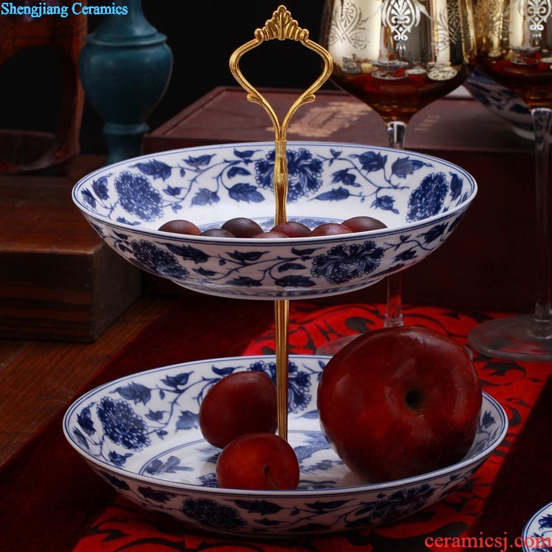 Yongzheng blue bucket stones chrysanthemum grain bowl nine domain jingdezhen antique hand painted sample tea cup ceramic tea set