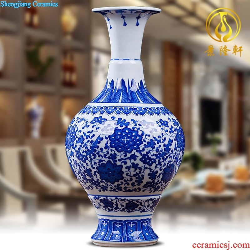 Jingdezhen ceramics vase furnishing articles hollow out modern classical porcelain sitting room ark crafts home decoration