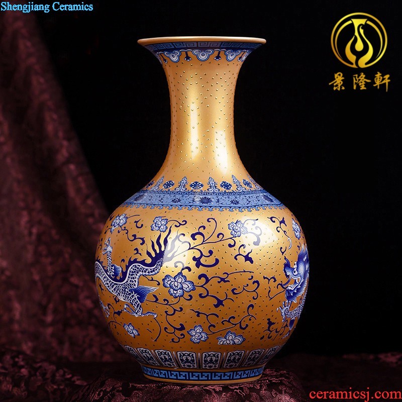 Jingdezhen ceramics hand-painted antique Chinese blue and white porcelain vase furnishing articles contracted household act the role ofing is tasted the sitting room of handicraft