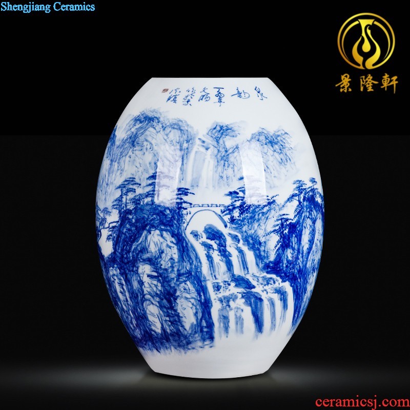 Jingdezhen ceramic vase furnishing articles flower arrangement is little sitting room Chinese red porcelain vase decoration decoration household act the role ofing is tasted